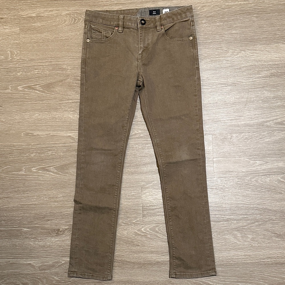 Volcom Boys 2x4 Skinny Jeans Brown (29x28)
